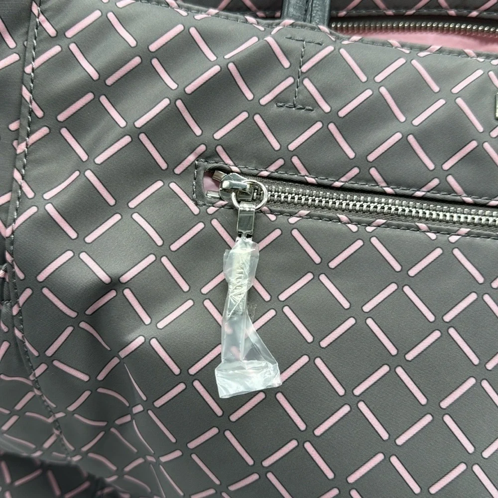 NWT MILLY Luxe Baby Diaper Bag in‎ Grey and Pink